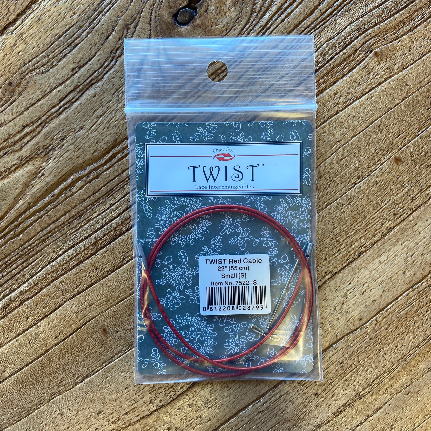 ChiaoGoo Twist Red Cable Small Lace Interchangeable Cord - 22"