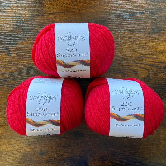 Cascade Yarn - 220 Superwash - Really Red - 809