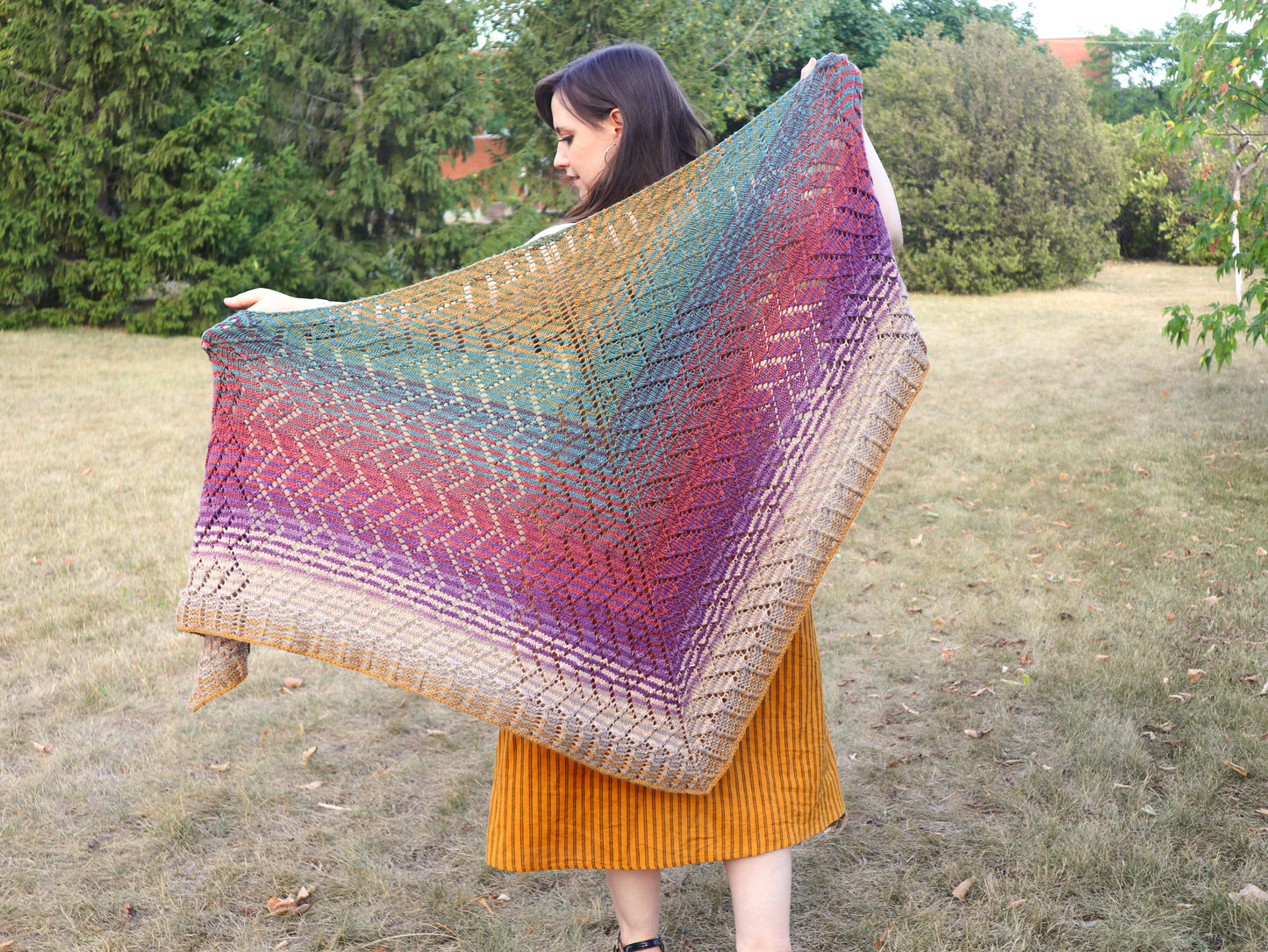 Ravin Sekai Designs - Stepping Stones Shawl - Knitting Pattern