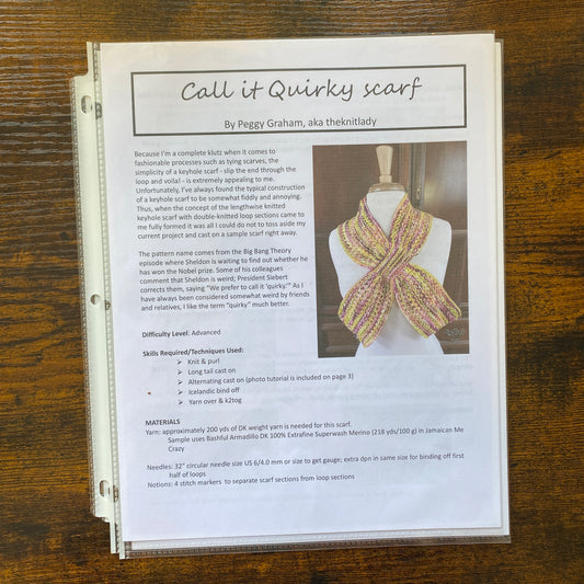 The Knit Lady - Call it Quirky Scarf