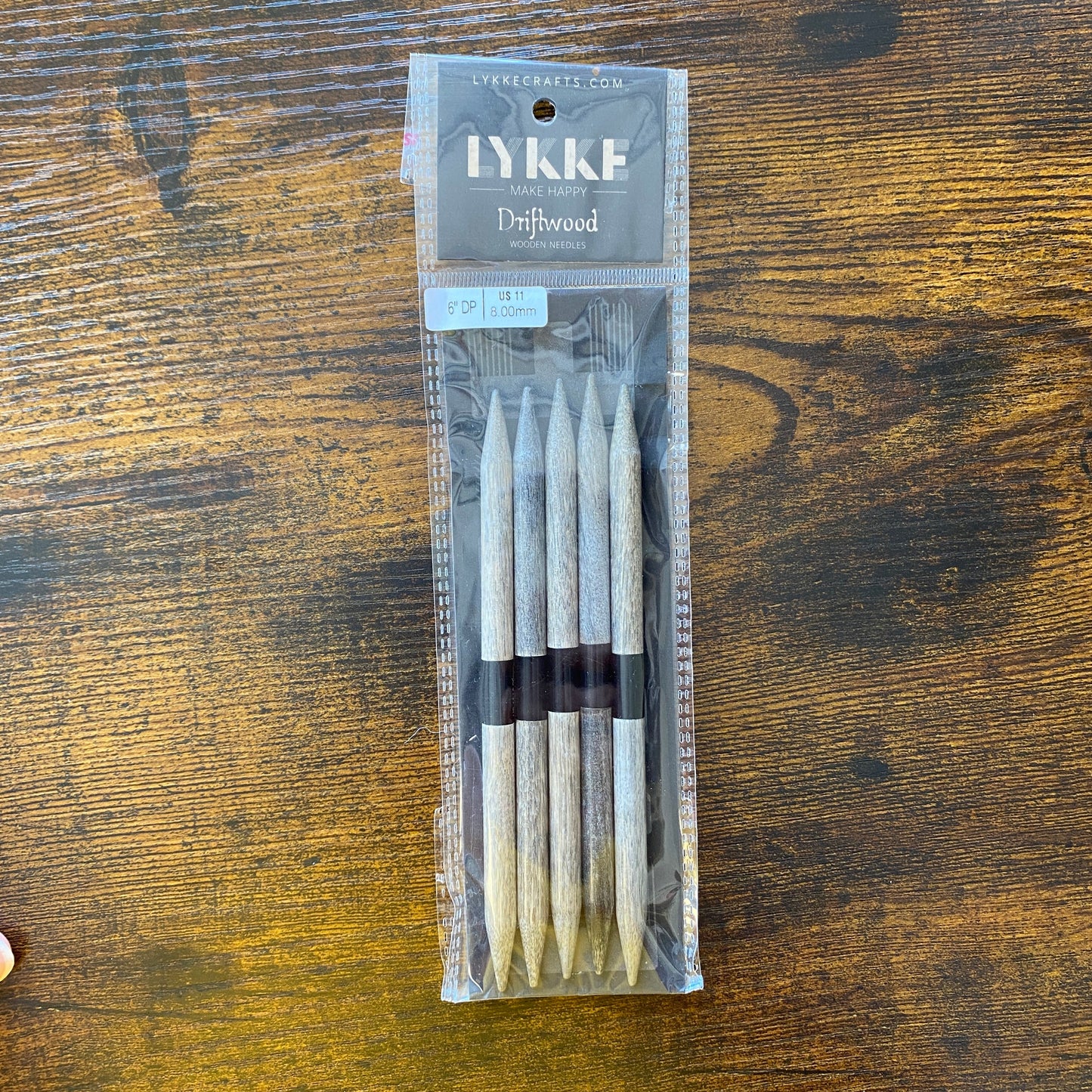 Lykke Double Pointed Needles - Driftwood - US size 11 - (8.0mm)