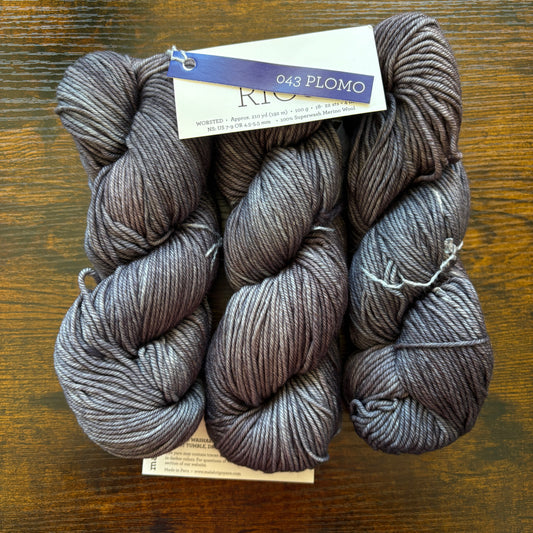 Malabrigo - Rios - Plomo 043 - 100% Superwash Merino Wool - Worsted