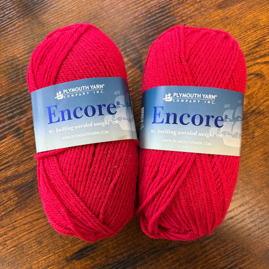 Plymouth Yarns - Encore - 75% Acrylic/25% Wool - Stitch Red - 475