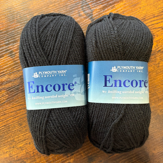 Plymouth Yarns - Encore - 75% Acrylic/25% Wool - Black - 217