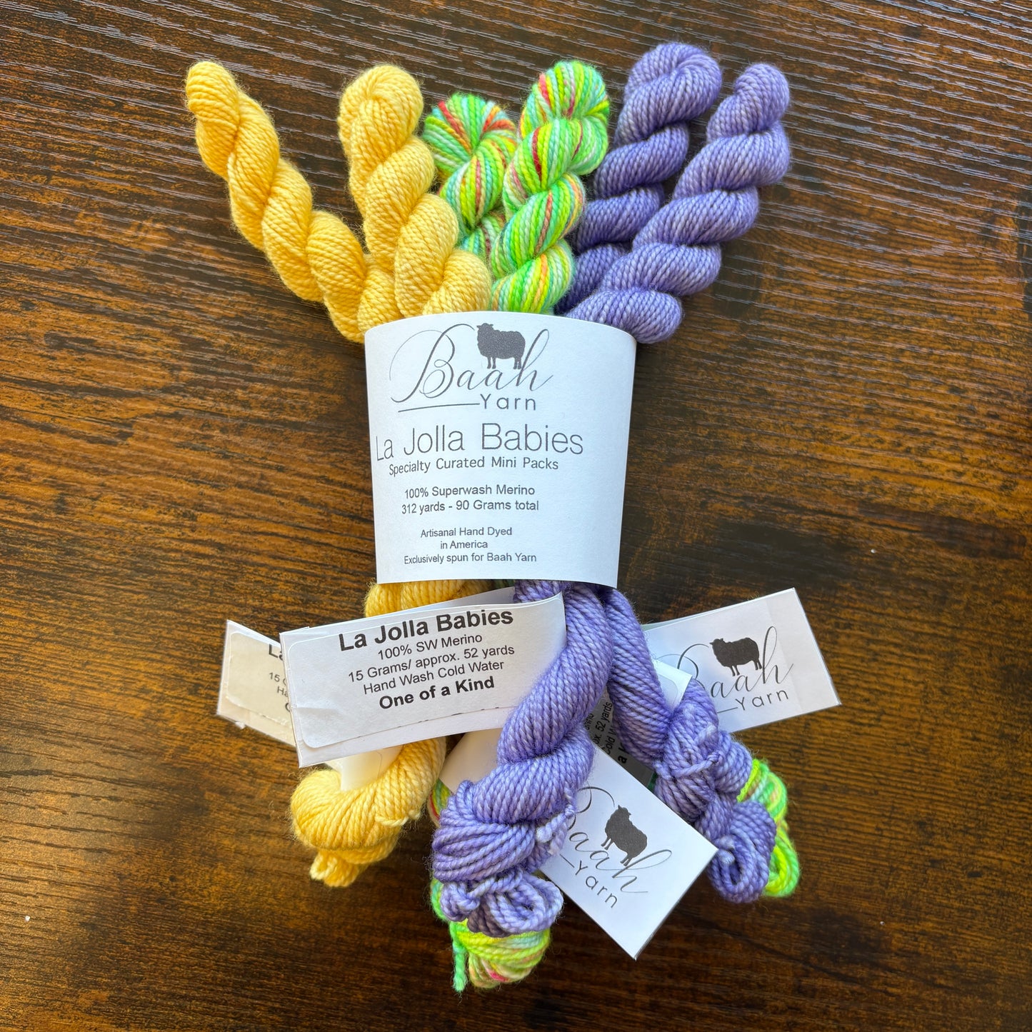 Baah Yarns - La Jolla Babies - Specialty Curated Mini Packs