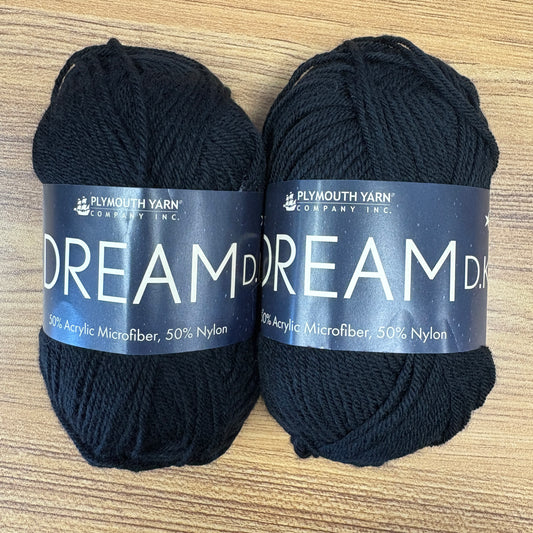 Plymouth Yarns - Dream DK - 50% Acrylic/50% Nylon - Black - 0113