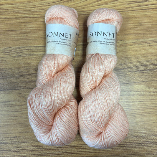 Plymouth Yarns - Sonnet -60% Merino/20% Mulberry Silk/20% Bamboo Viscose - Tangerine - 92
