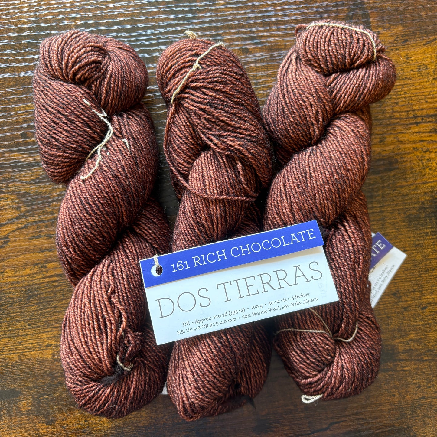 Malabrigo - Dos Tierras - 100% Superwash Merino - Rich Chocolate - 161