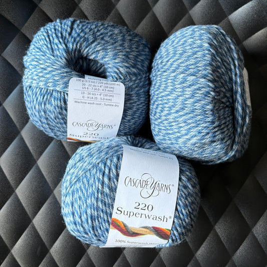 Cascade 220 Superwash - Faded Denim Marl -404