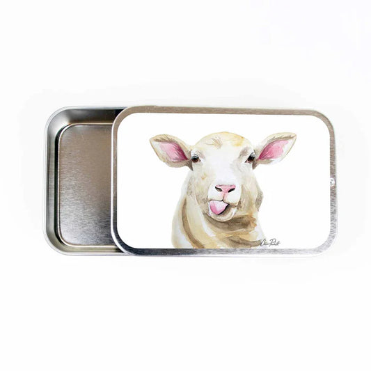 Twice Sheared Sheep - Sassy Sheep Stitch Marker Storage Tin - Large slide