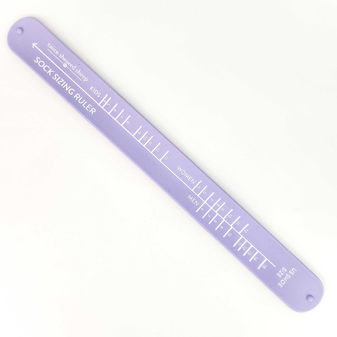 Twice Sheared Sheep - Sock Sizing Bracelet Ruler - Lavendar