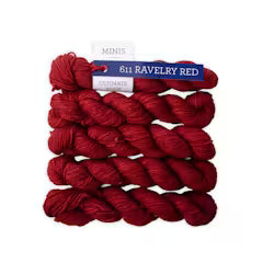 Malabrigo Ultimate Sock Minis - 75% Superwash Merino/25% Nylon - Ravelry Red - 611