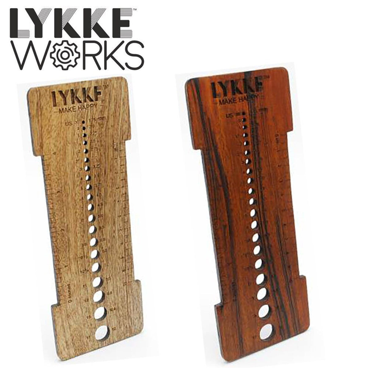 Lykke Mango Wood Needle Sizer & Gauge Tool