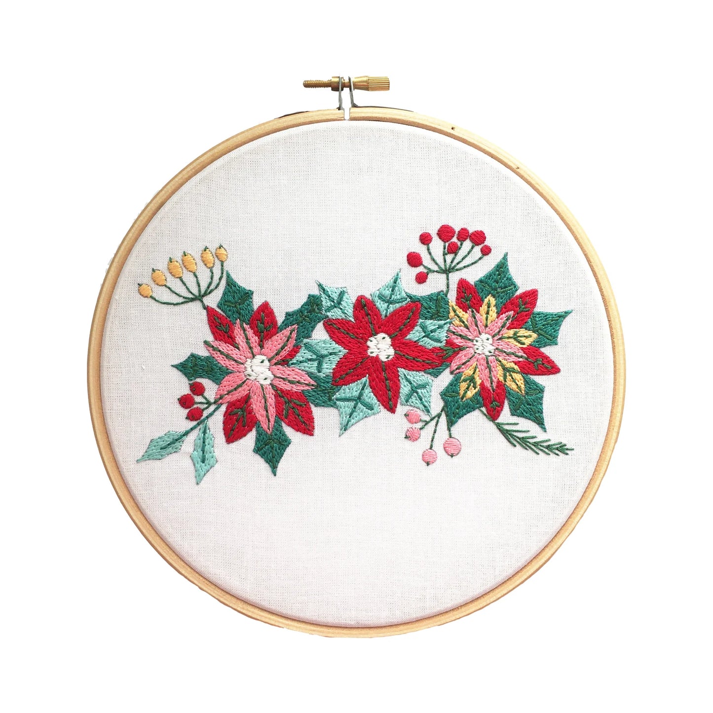 Embroidery - Cinnamon Stitching - Pointsettas - CSPP052