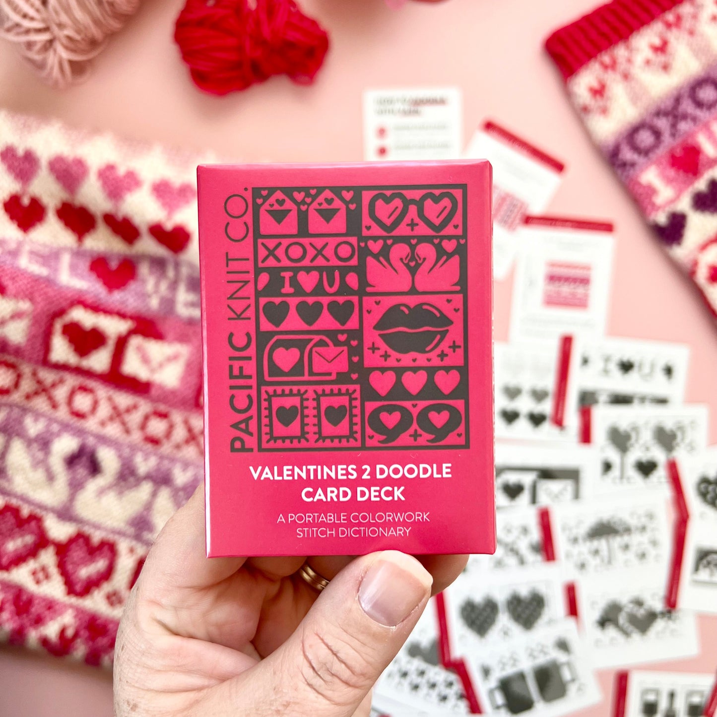 Pacific Knit Co - Valentines Doodle Card Deck Stitch Dictionary